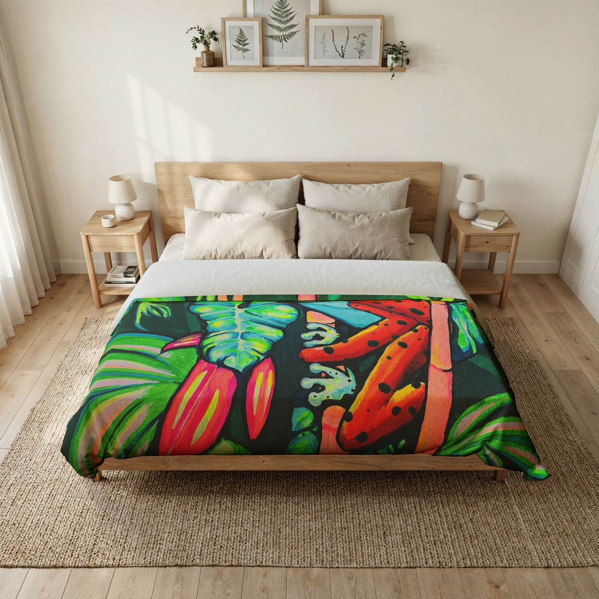 Cyclops Red Frog Duvet Cover