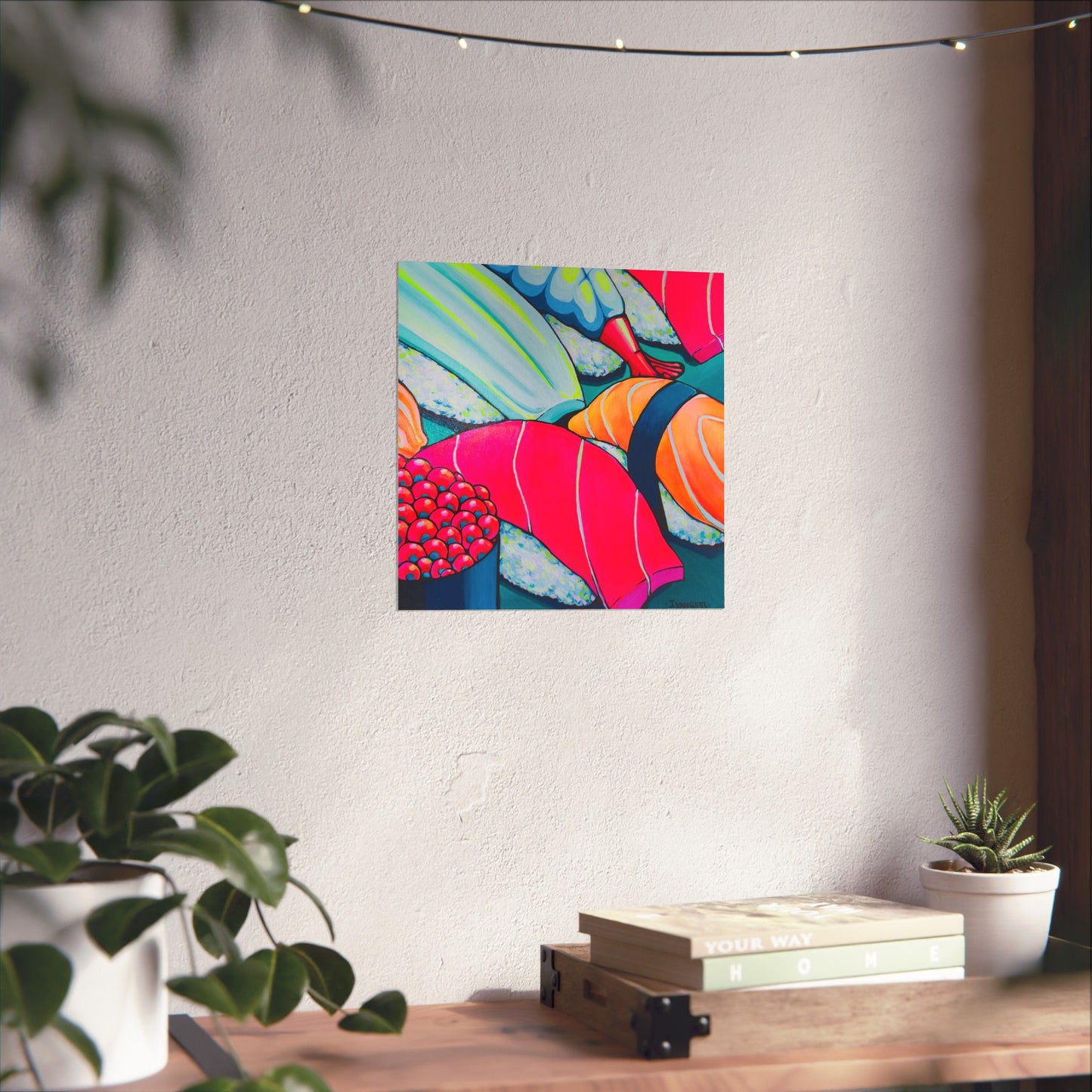 Neon Sushi Giclée Art Poster