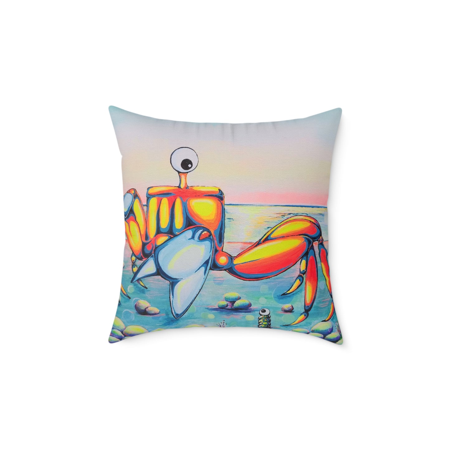 Cyclops Crab Art Canvas Decorative Pillow