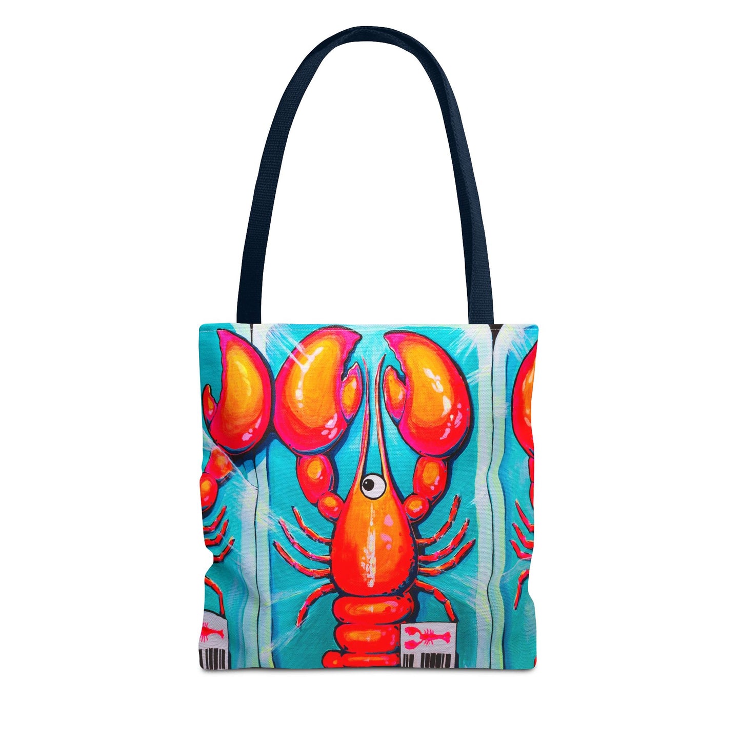 Premium Neon Lobster Tote Bag, Original Artist Design, Reusable Shopping Tote,  Eco-Friendly