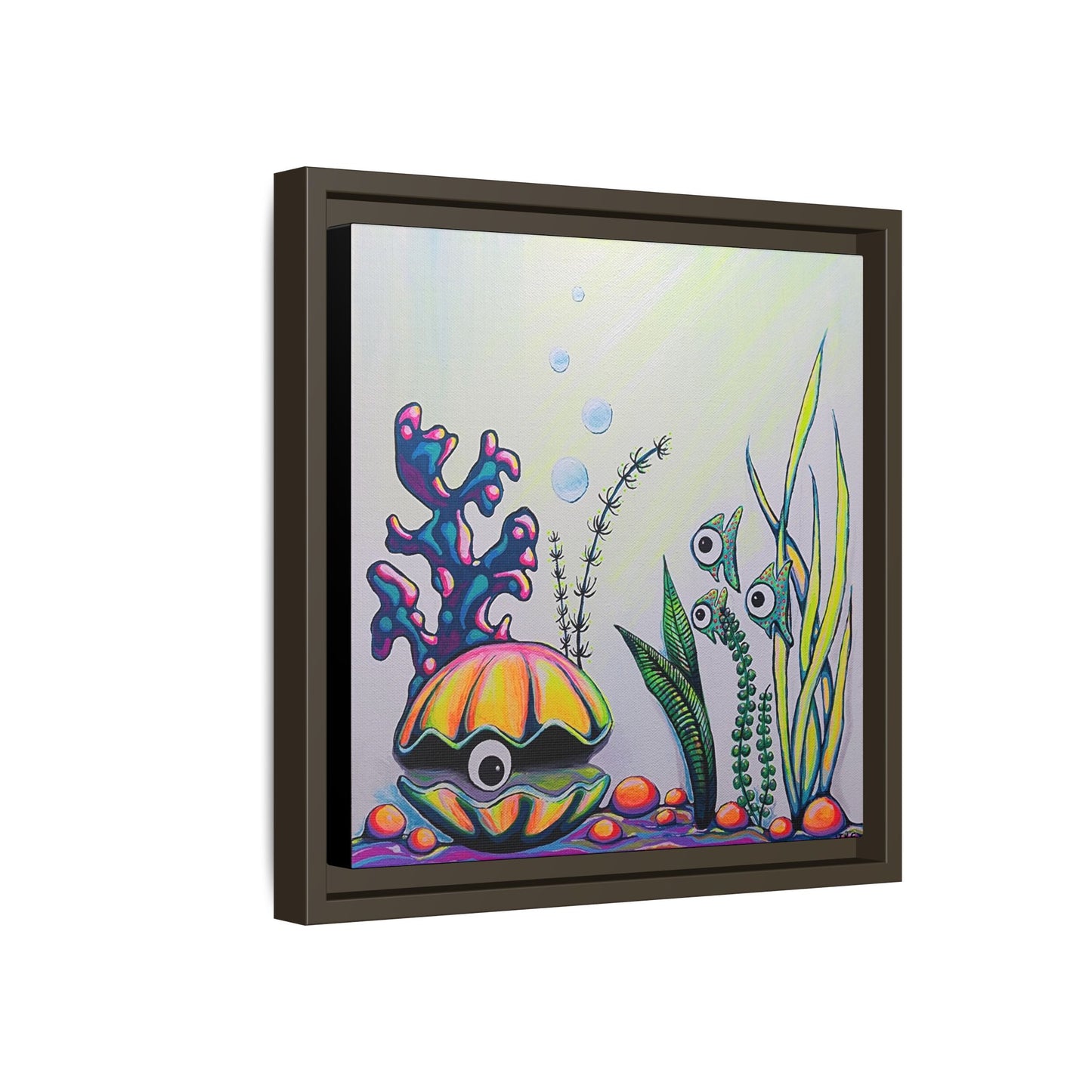 Framed Cyclops Clam Canvas Print