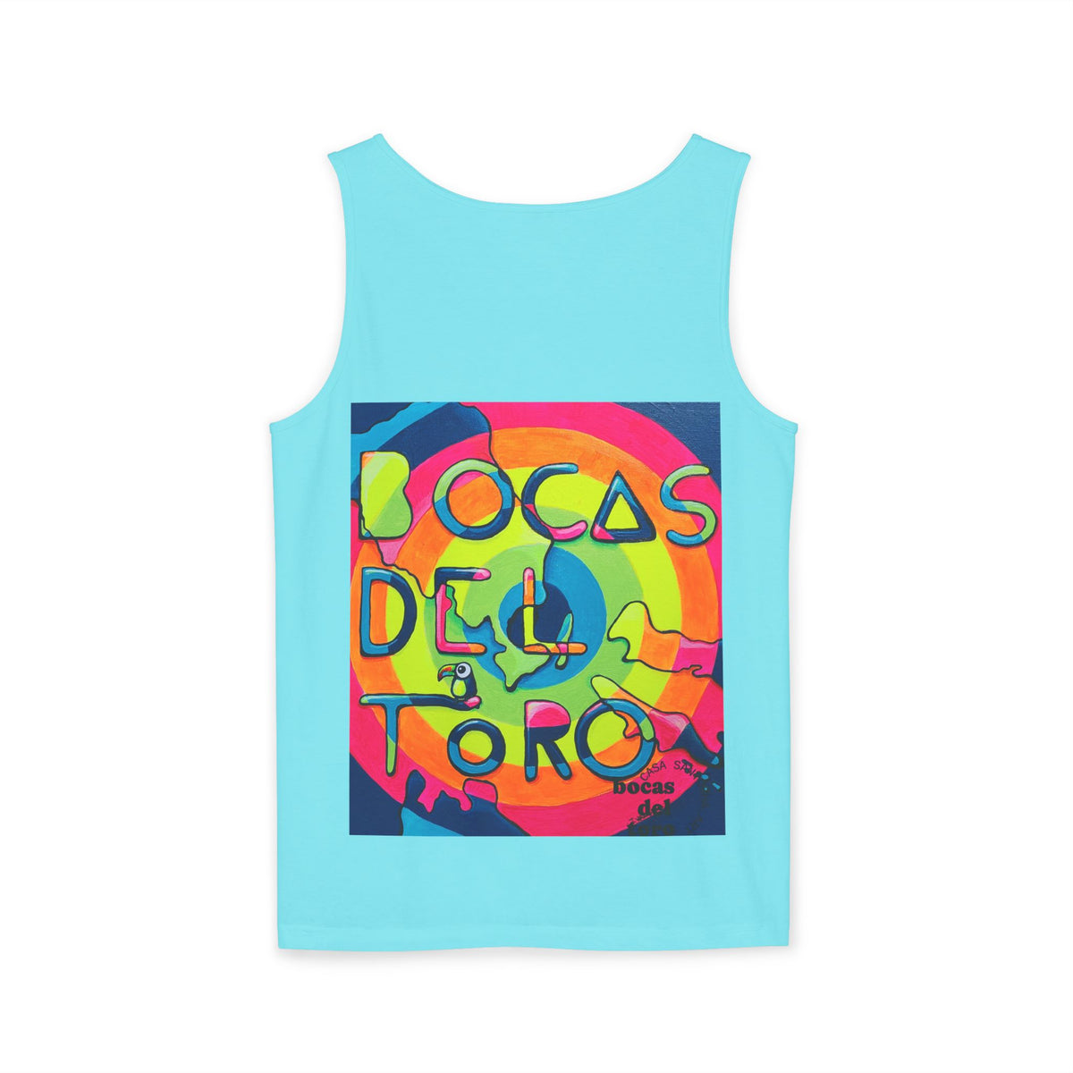 Unisex Bocas Del Toro Islands Tank Top - neon pop art by Casa Santosha Art