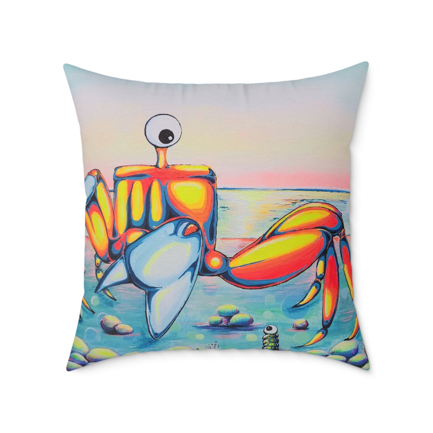 Cyclops Crab Art Canvas Decorative Pillow