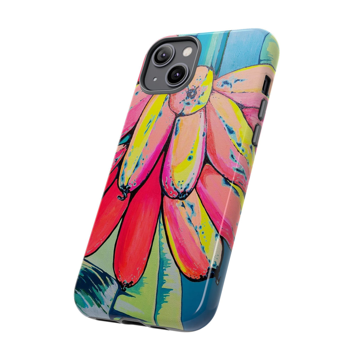 Neon Primitivo Bananas Tough Phone Case