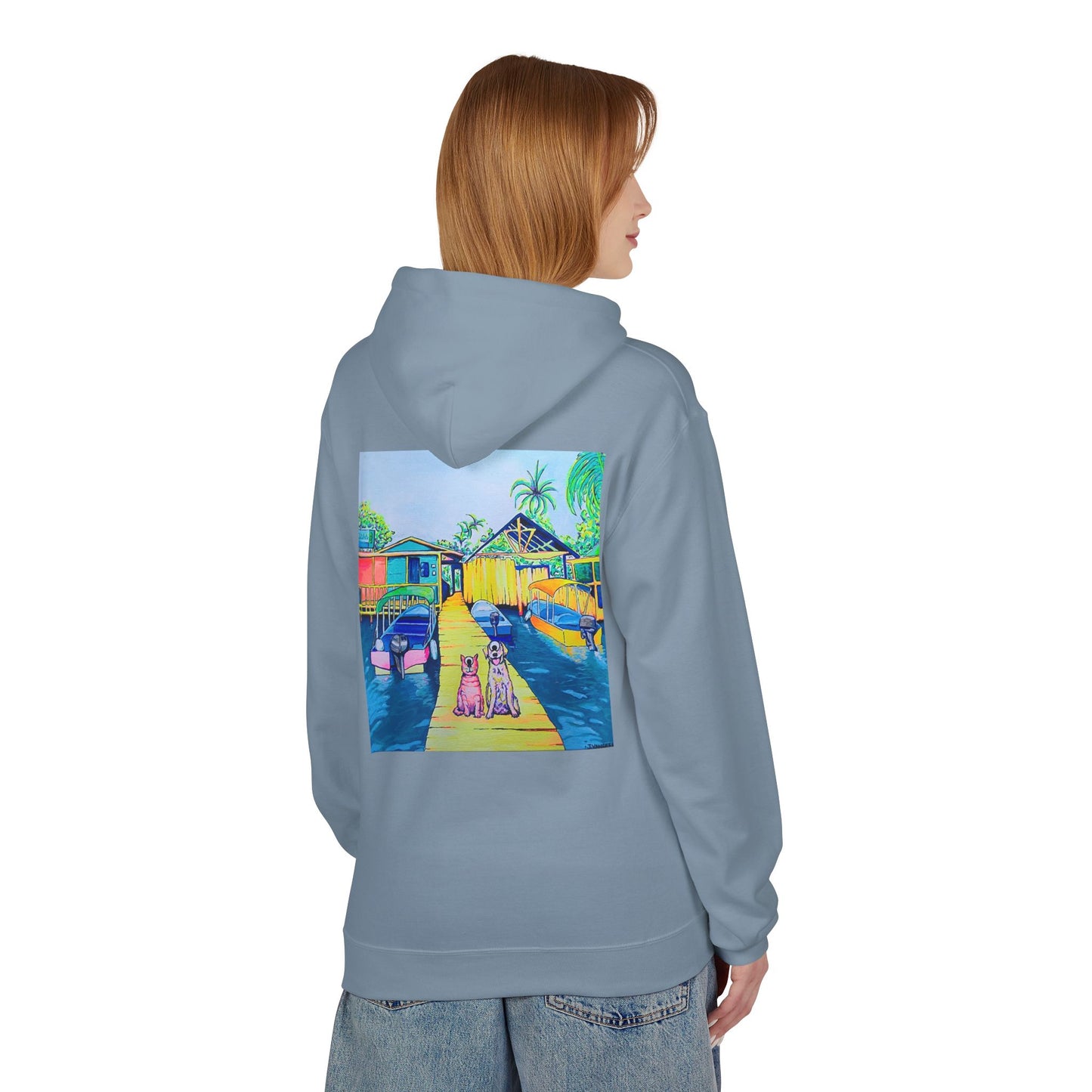 Unisex Cyclops Cat and Dog in Bocas Soft Hoodie