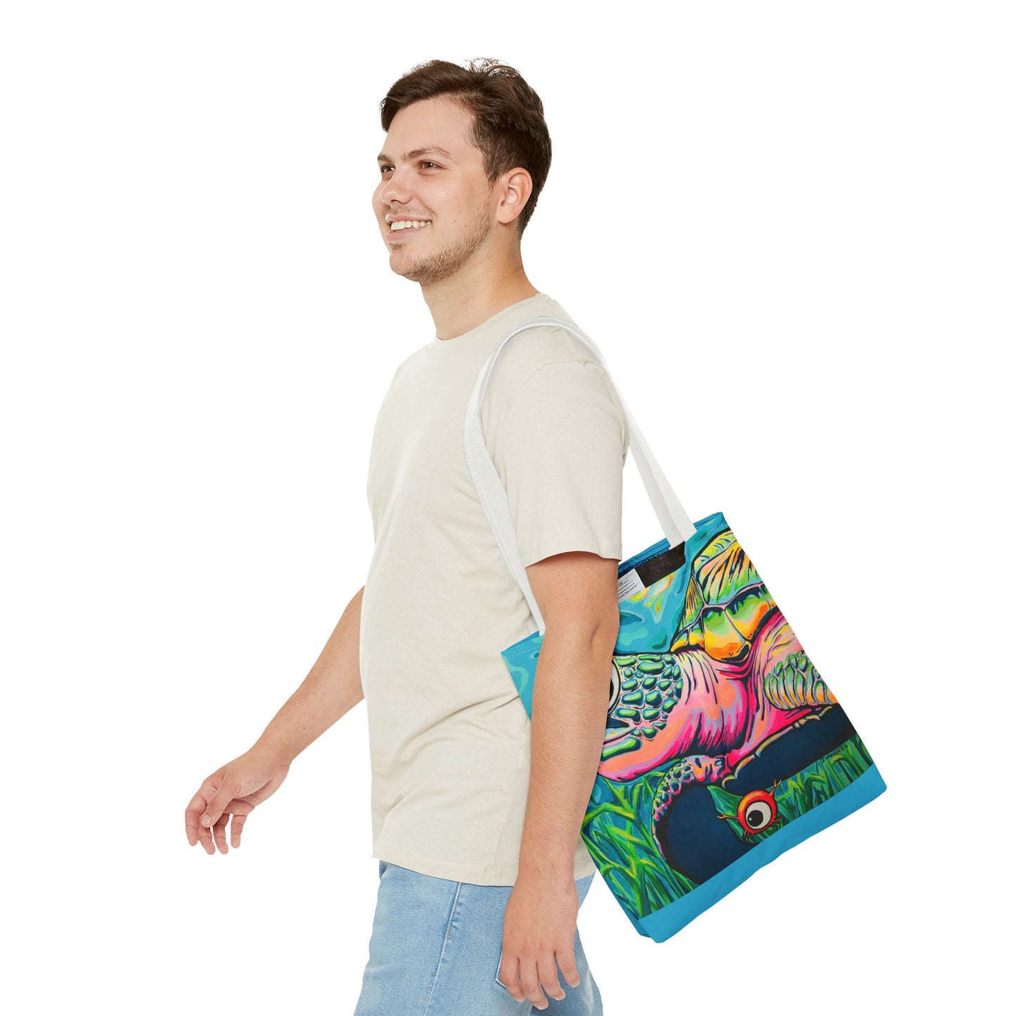 Cyclops Turtle Tote Bag, Original Artist Design, Reusable Shopping Tote,  Eco-Friendly