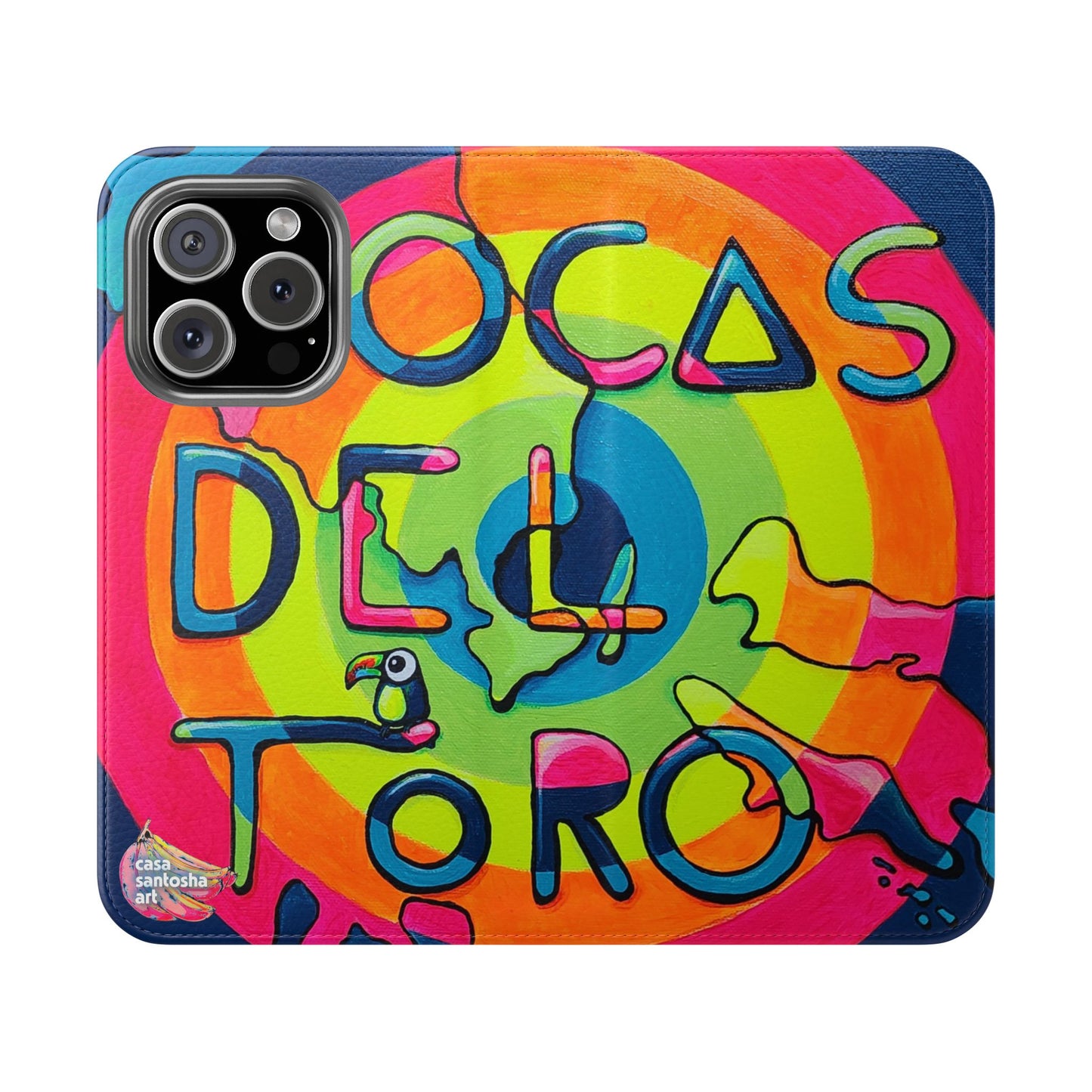 Bocas Del Toro Islands Flip Phone Case – Wallet Cover with Card Slots