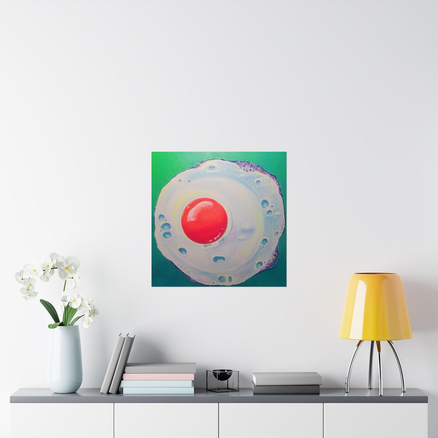 Neon Fried Egg Giclée Art Poster