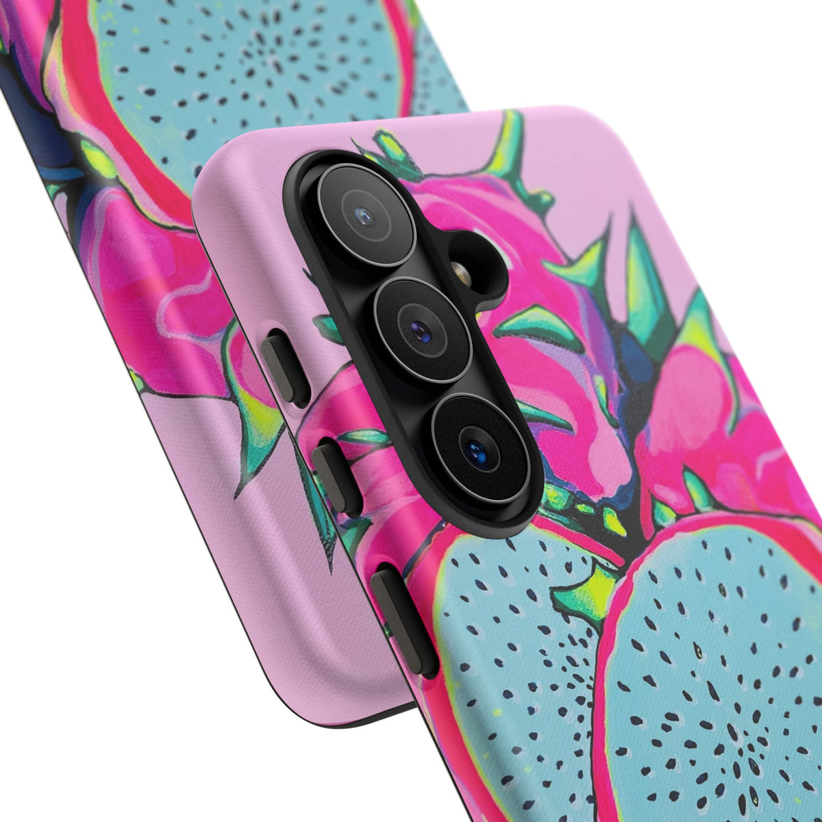 Coque de téléphone résistante Pitaya Rose Néon