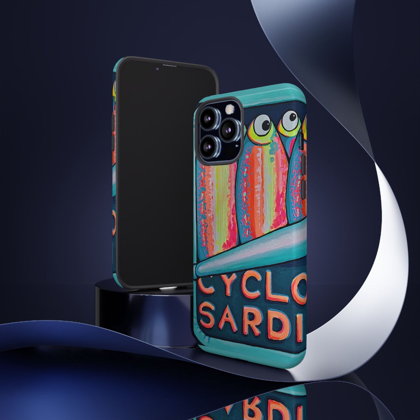 Neon Sardines Tough Phone Case