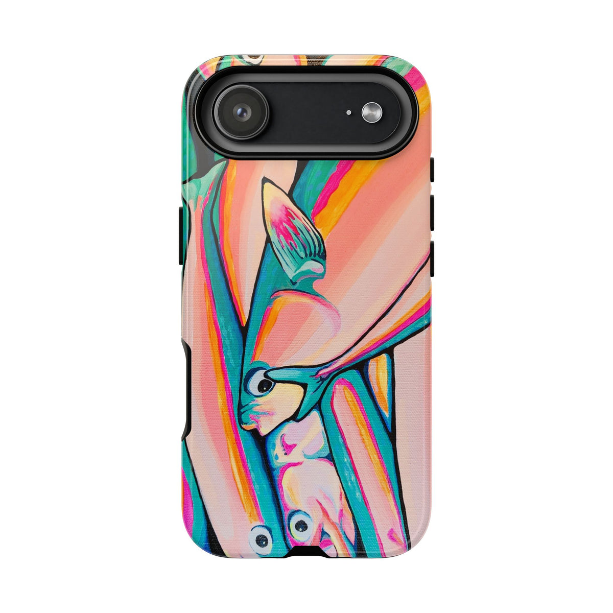 Neon Fish Tough Phone Case