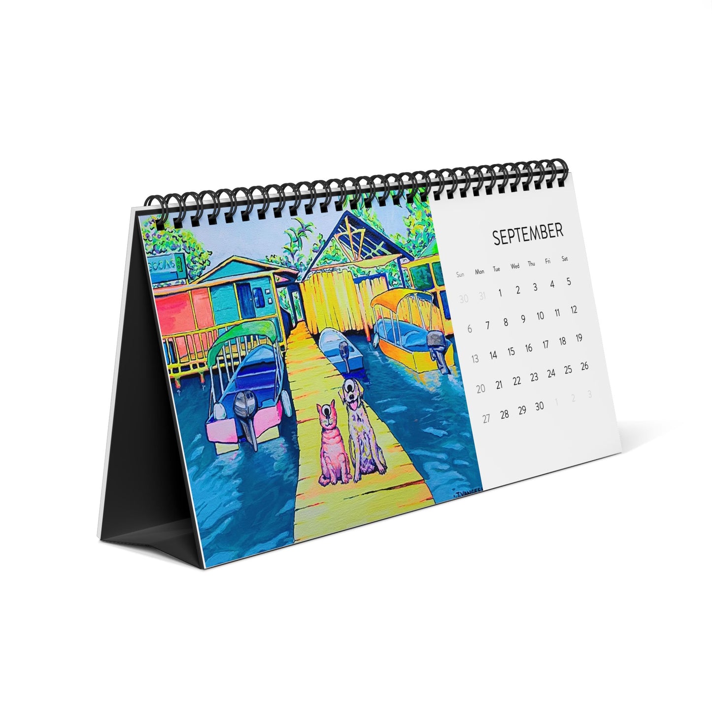 Vibrant Art Desktop Calendar 2026