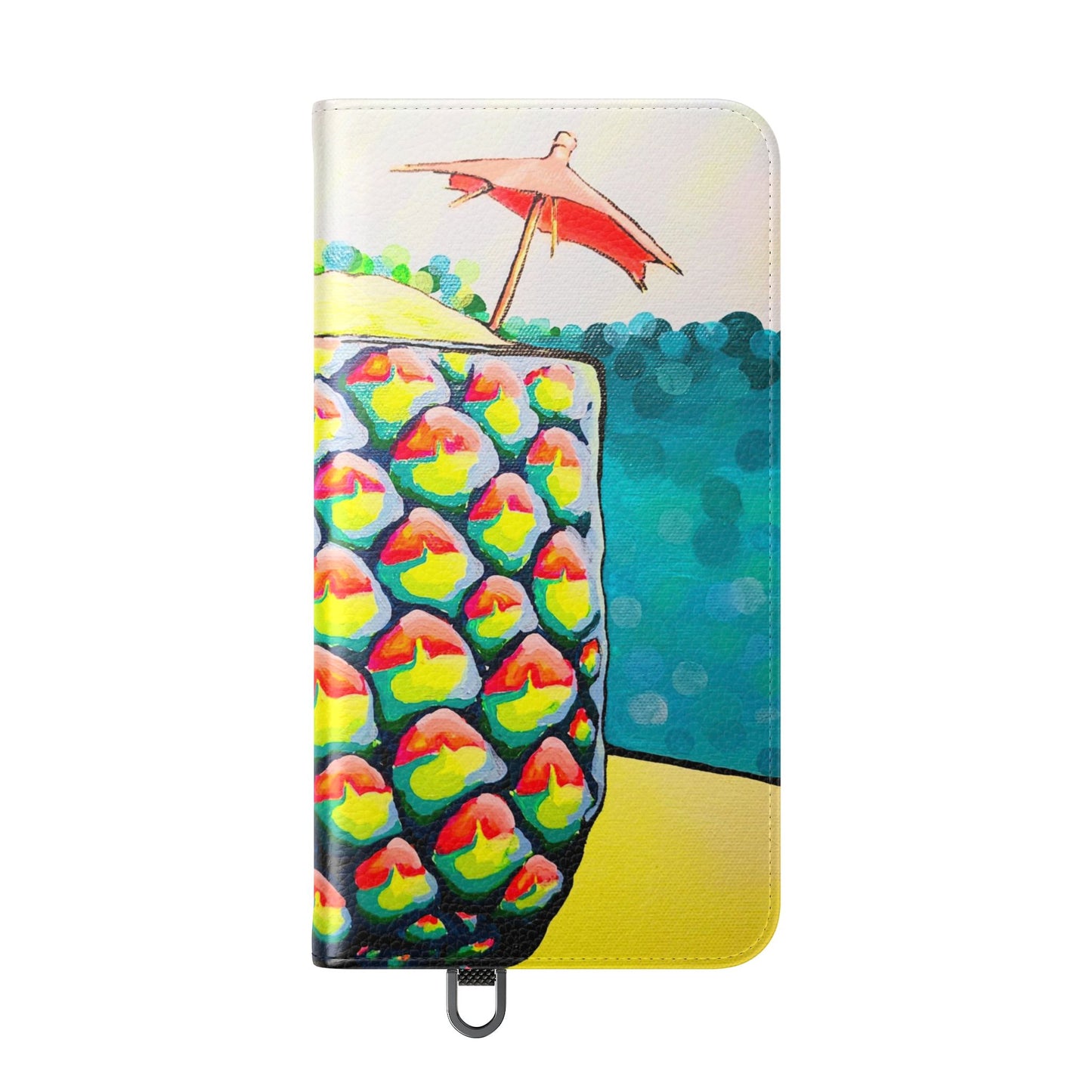 Neon Piña Colada Flip Phone Case – Wallet Cover with Card Slots