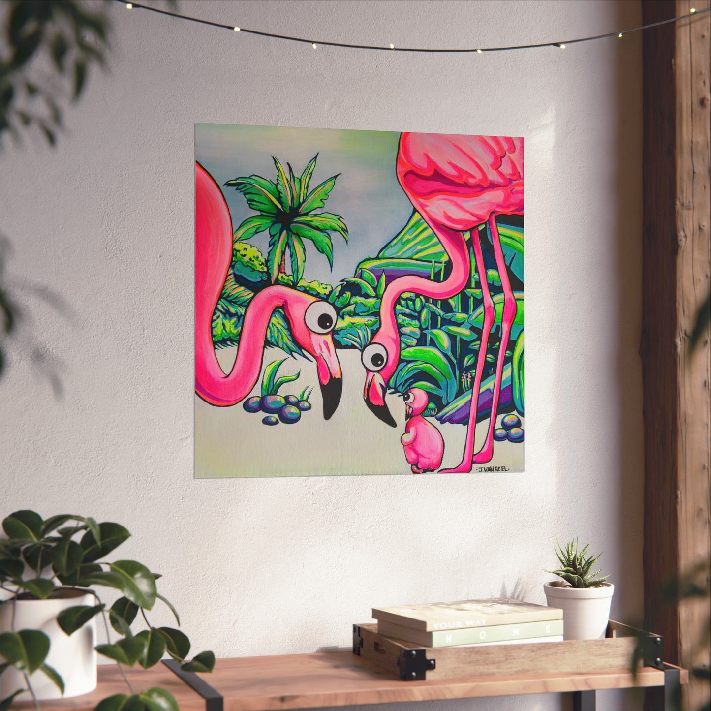 Cyclops Flamingo Family Giclée Art Poster