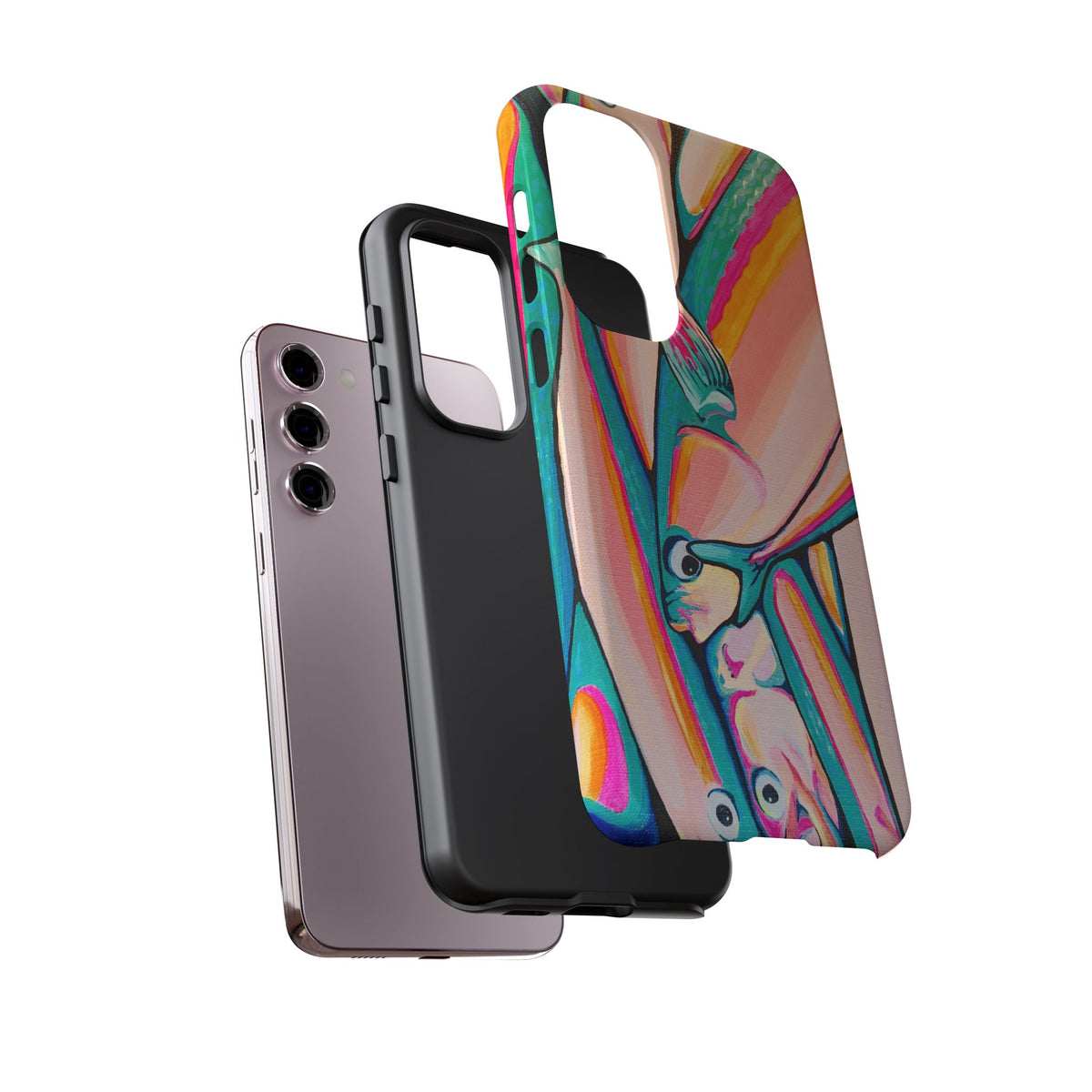 Neon Fish Tough Phone Case