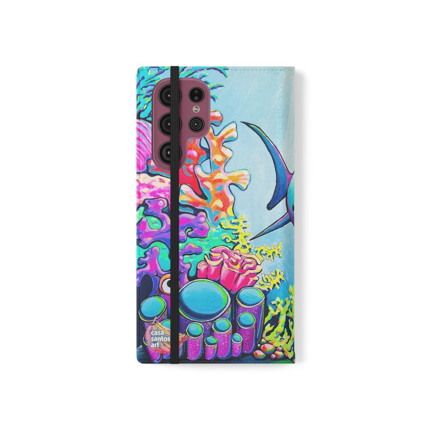 Cyclops Shark Flip Phone Case – Wallet Cover with Card Slots