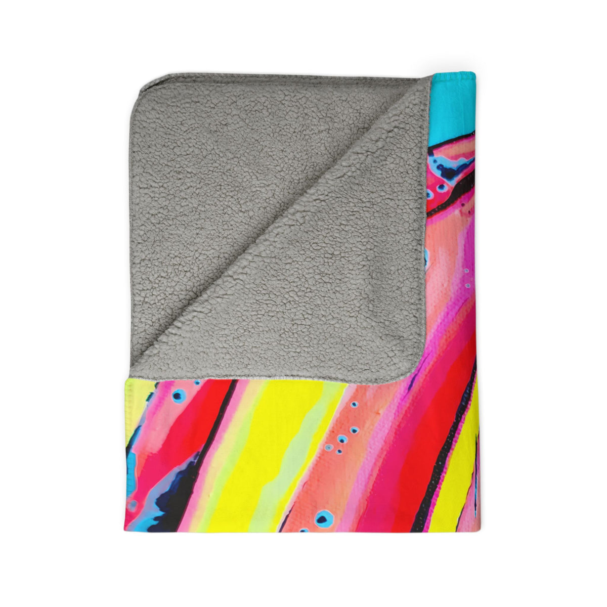 Neon Fat Bananas Fleece Sherpa Blanket