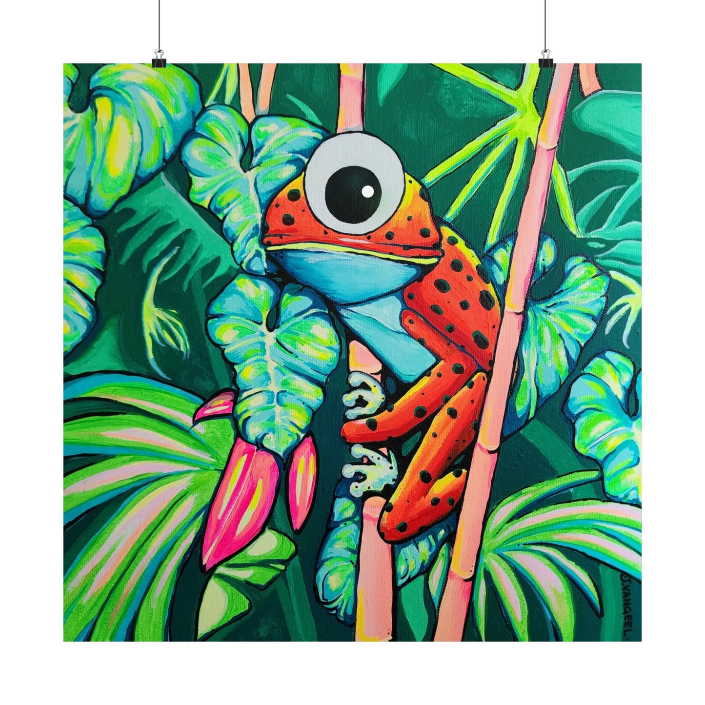 Cyclops Red Frog Giclée Art Poster