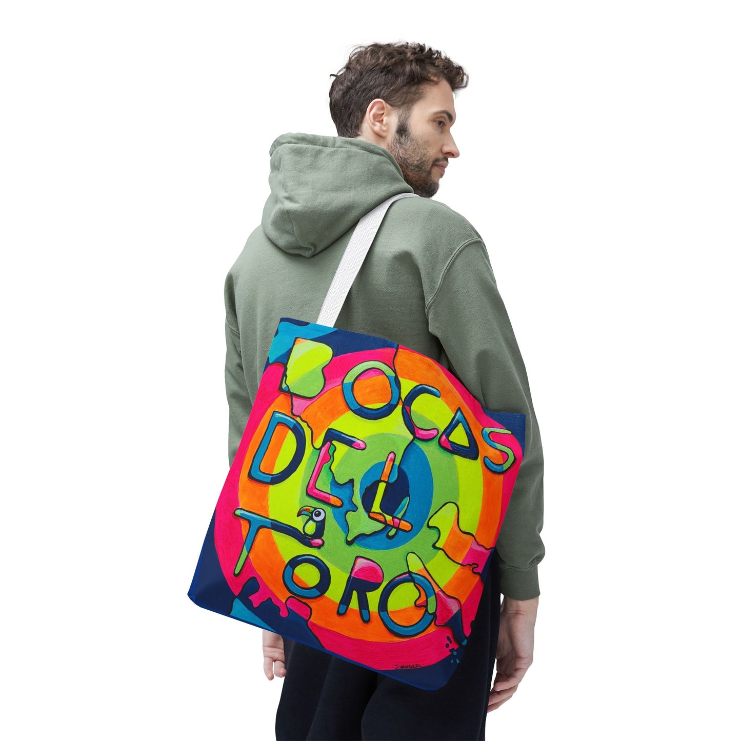 Premium Bocas Del Toro Islands Tote Bag, Original Artist Design, Reusable Shopping Tote,  Eco-Friendly