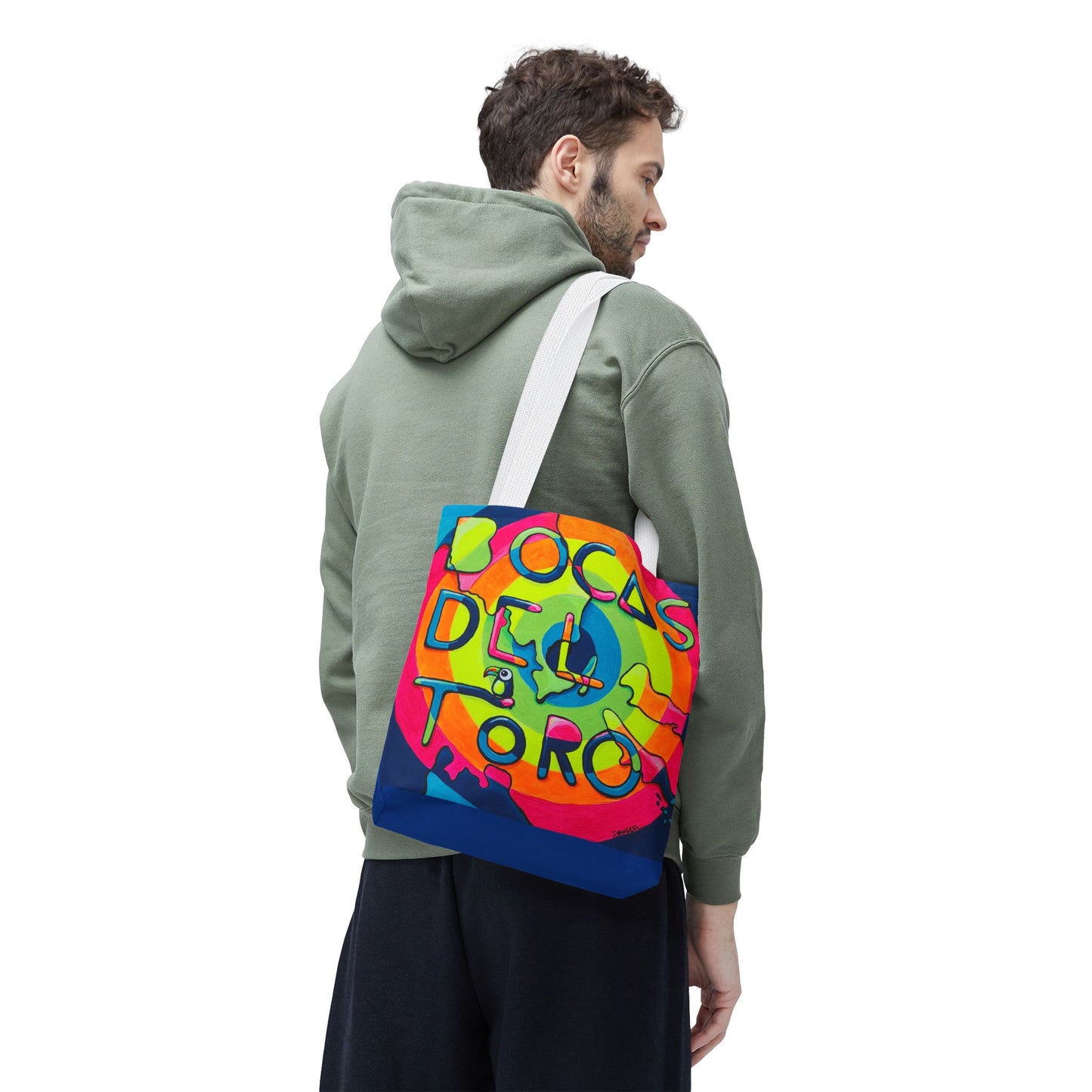 Premium Bocas Del Toro Islands Tote Bag, Original Artist Design, Reusable Shopping Tote,  Eco-Friendly