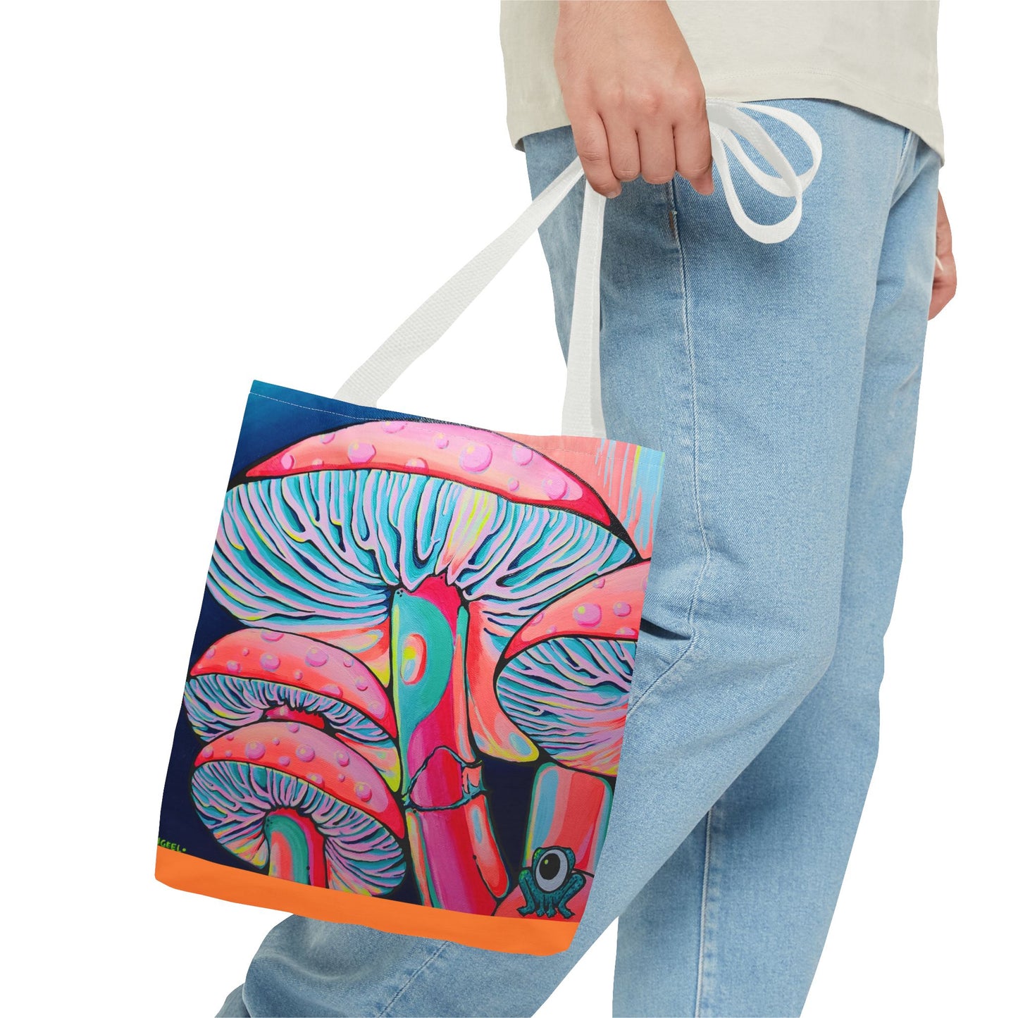 Premium Trippy Mushrooms Tote Bag, Original Artist Design, Reusable Shopping Tote, Eco-Friendly