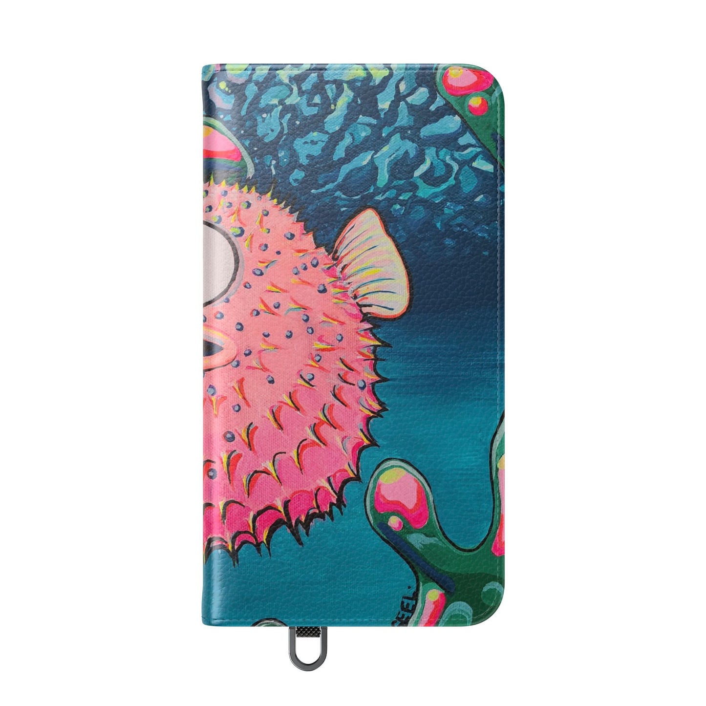 Cyclops Pufferfish Flip Phone Case – Wallet Cover with Card Slots