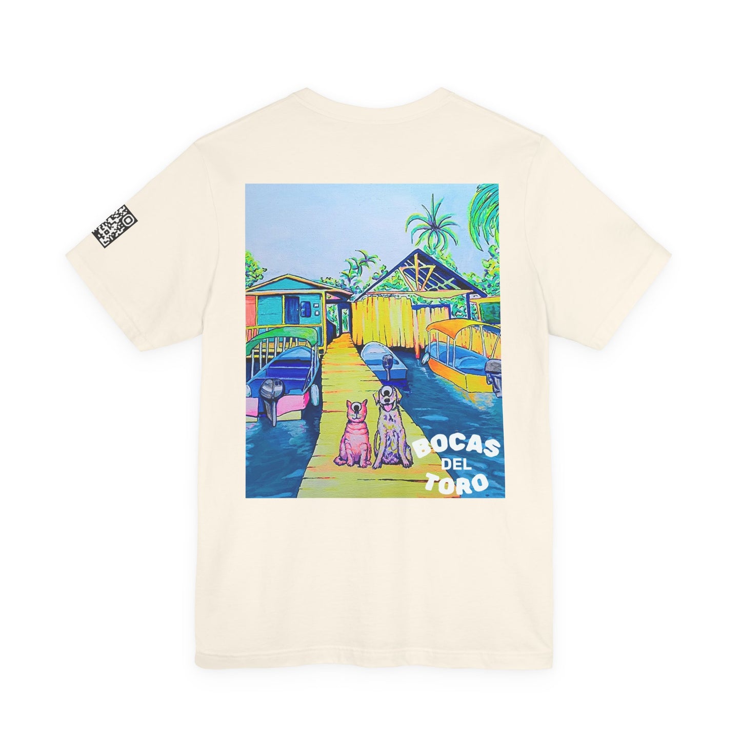 Unisex Cyclops Cat And Dog in Bocas Tee