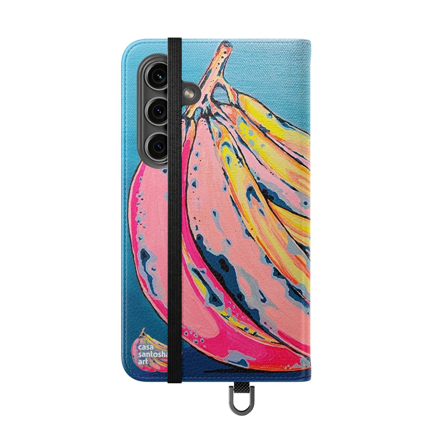 Neon Bananas Flip Phone Case – Wallet Cover with Card Slots