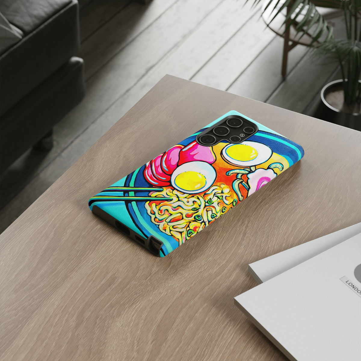 Coque de téléphone résistante Neon Ramen