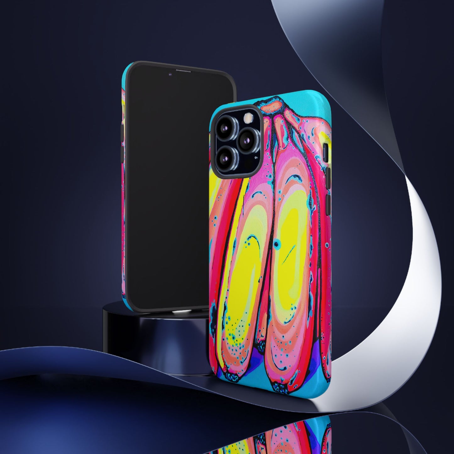 Neon Fat Bananas Tough Phone Case