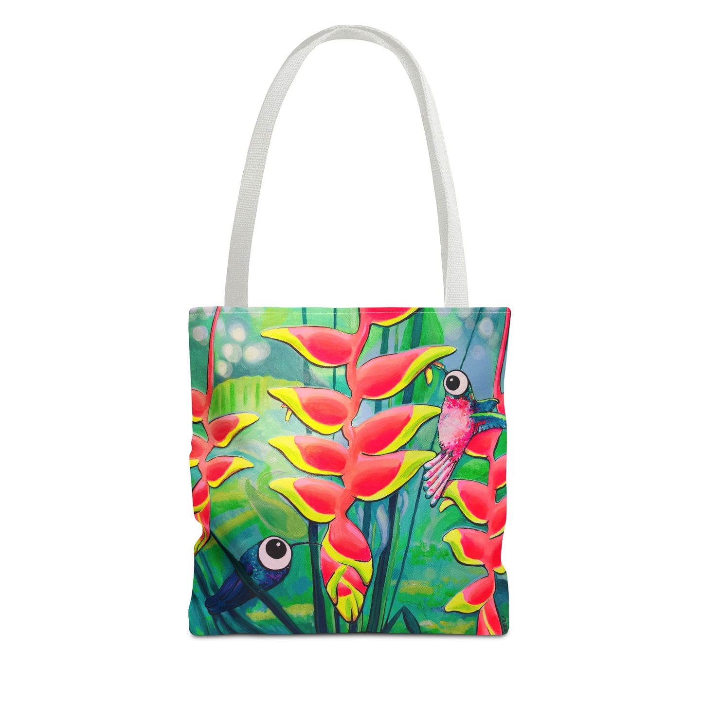 Premium Cyclops Hummingbirds Tote Bag, Original Artist Design, Reusable Shopping Tote,  Eco-Friendly