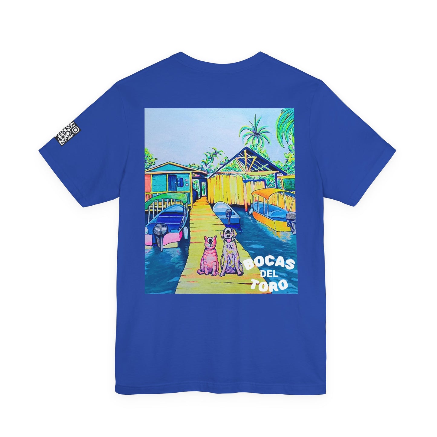 Unisex Cyclops Cat And Dog in Bocas Tee