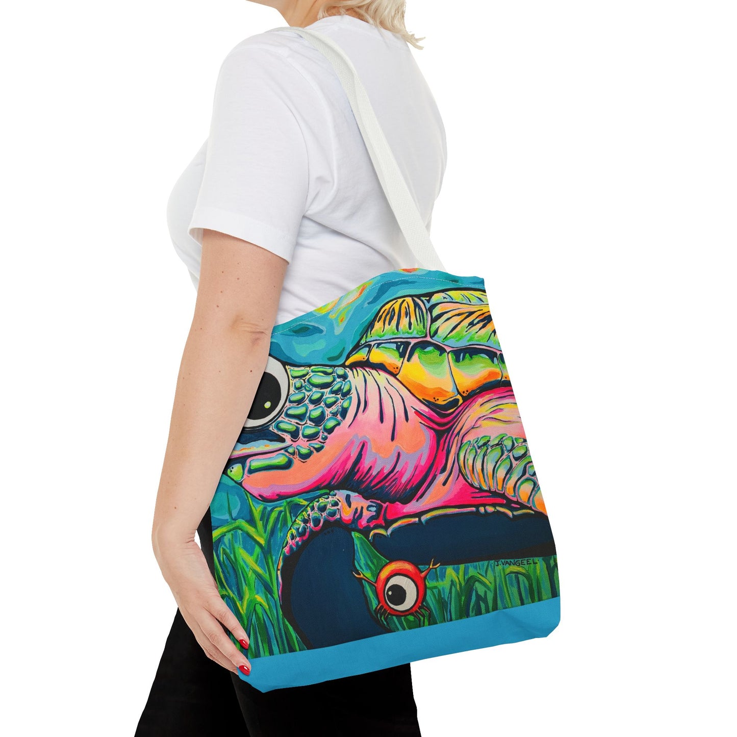 Cyclops Turtle Tote Bag, Original Artist Design, Reusable Shopping Tote,  Eco-Friendly