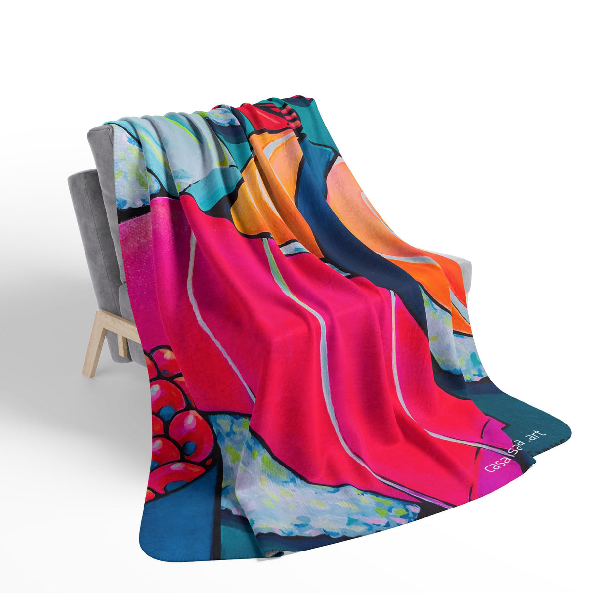 Neon Sushi Fleece Sherpa Blanket