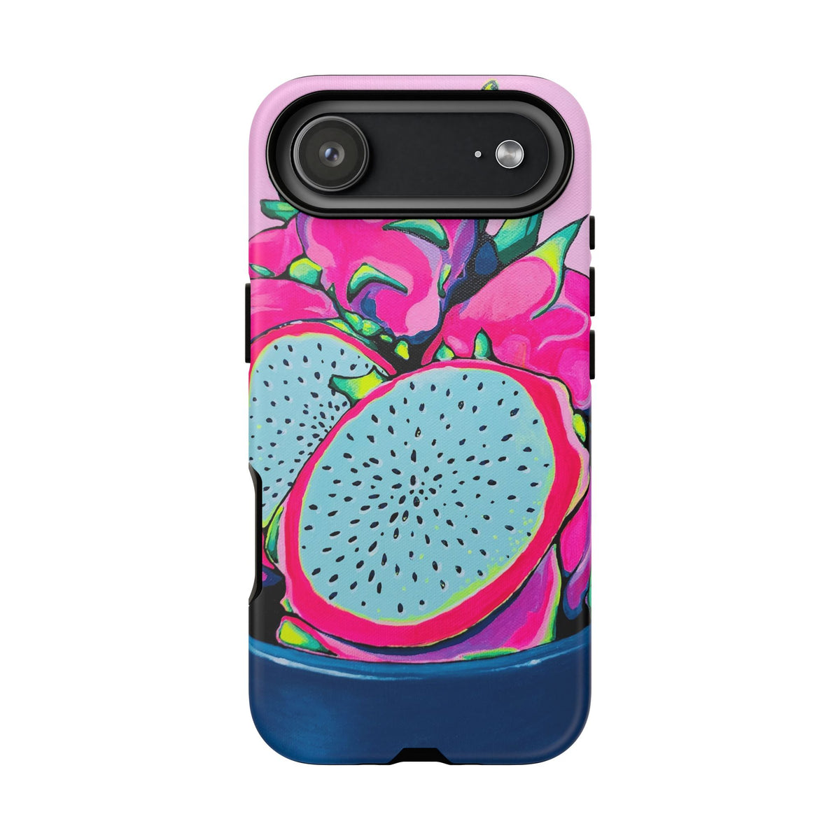Coque de téléphone résistante Pitaya Rose Néon