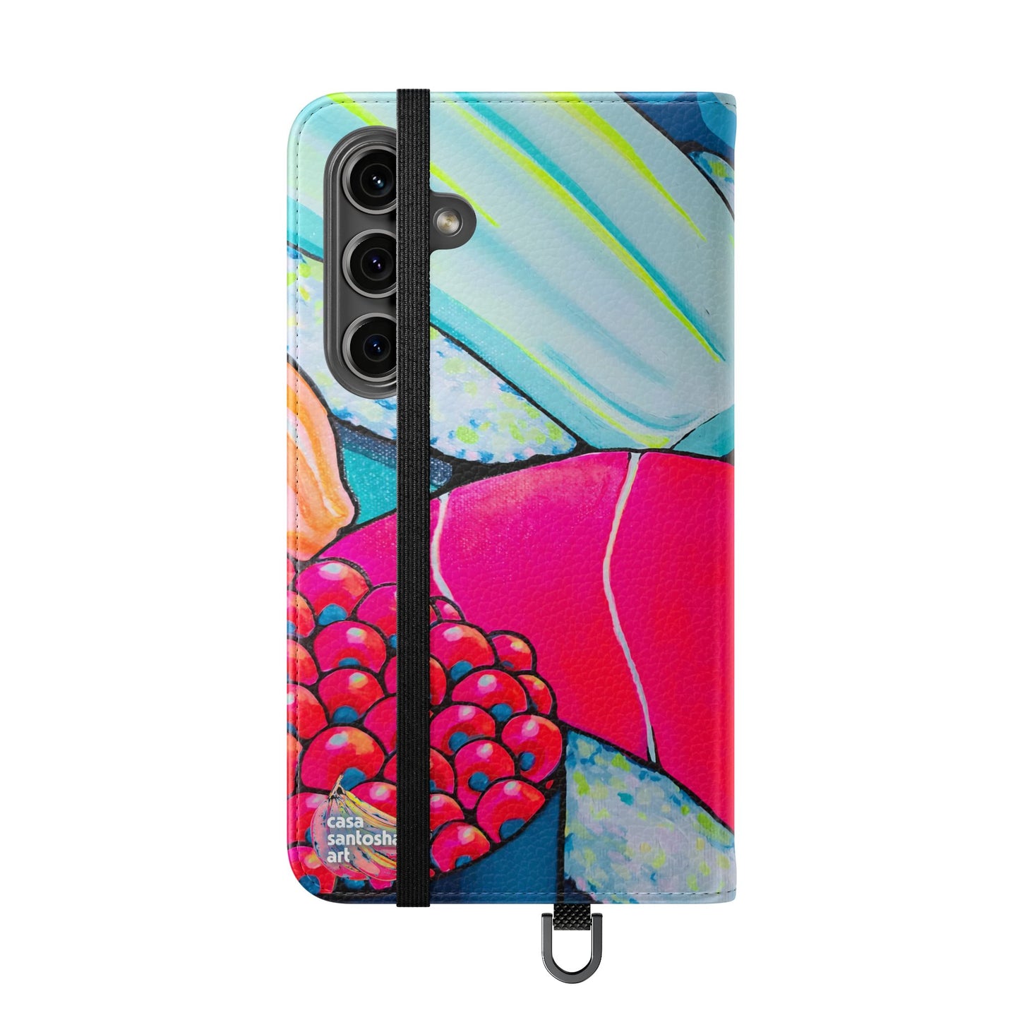 Étui portefeuille pour téléphone à clapet Neon Sushi avec porte-cartes