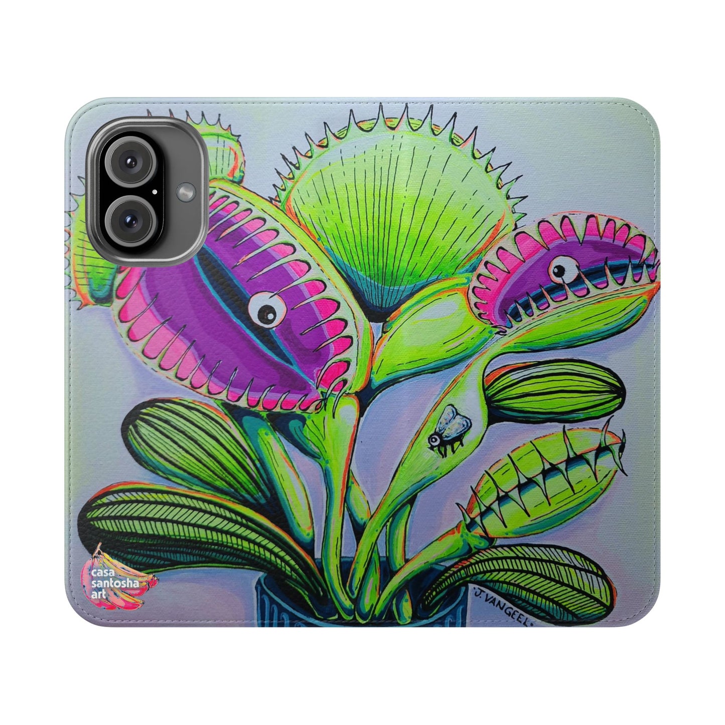 Cyclops Venus Fly Trap Flip Phone Case – Wallet Cover with Card Slots