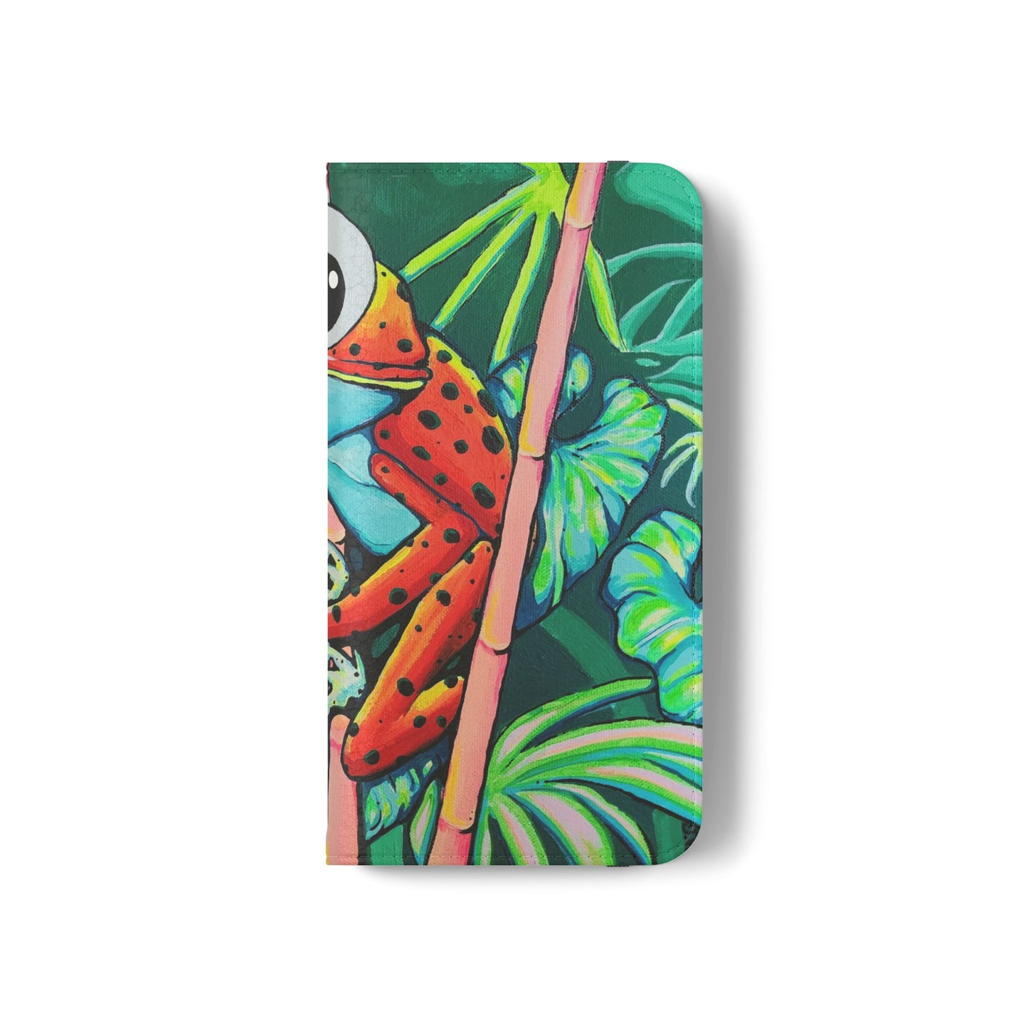 Cyclops Red Frog Flip Phone Case – Wallet Cover with Card Slots