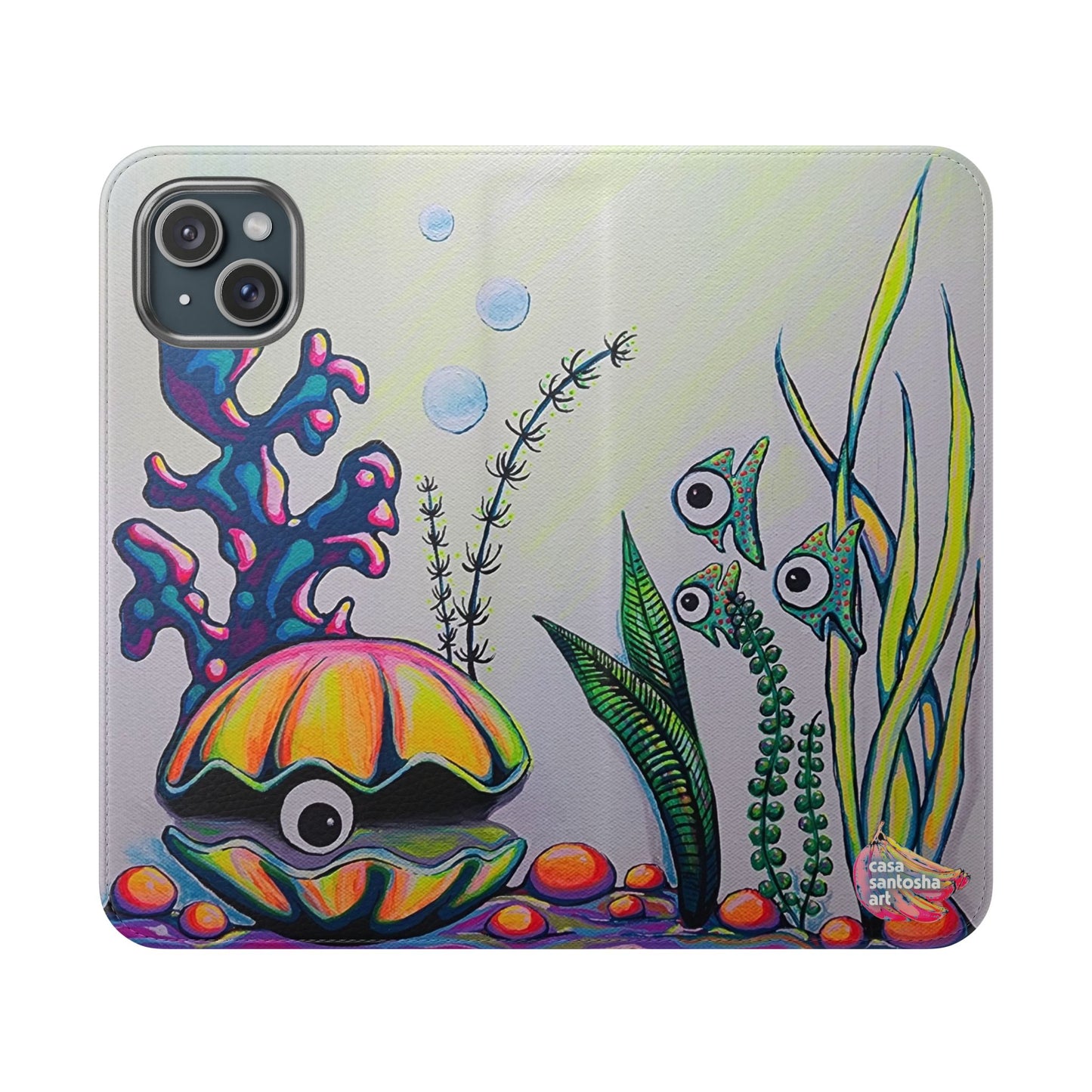 Cyclops Clam Flip Phone Case – Wallet Cover with Card Slots