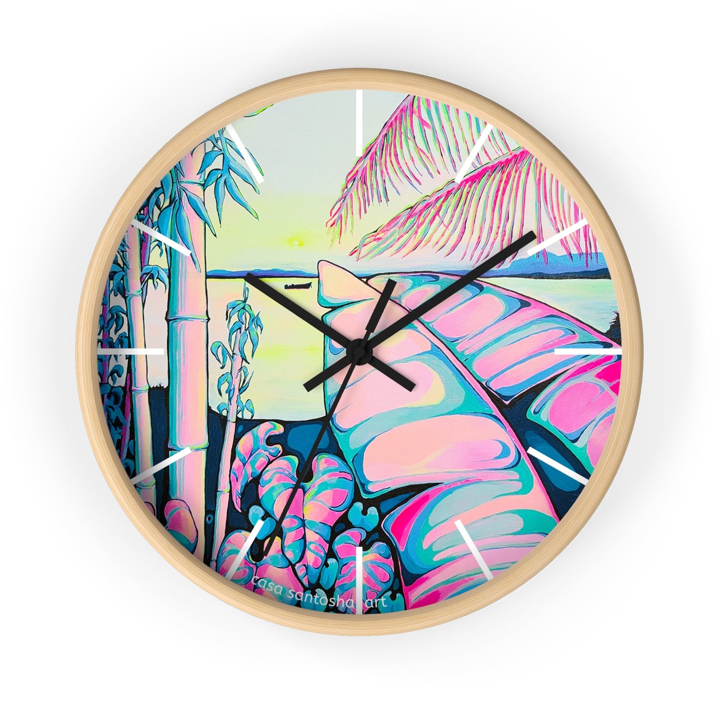 Horloge murale pop art Sérénité Bocas