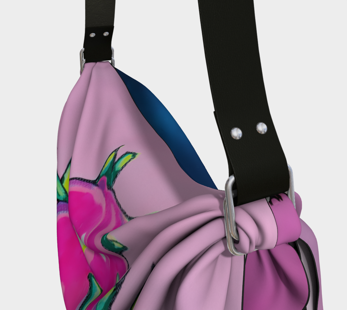 Neon Pink Dragon Fruit Origami Tote