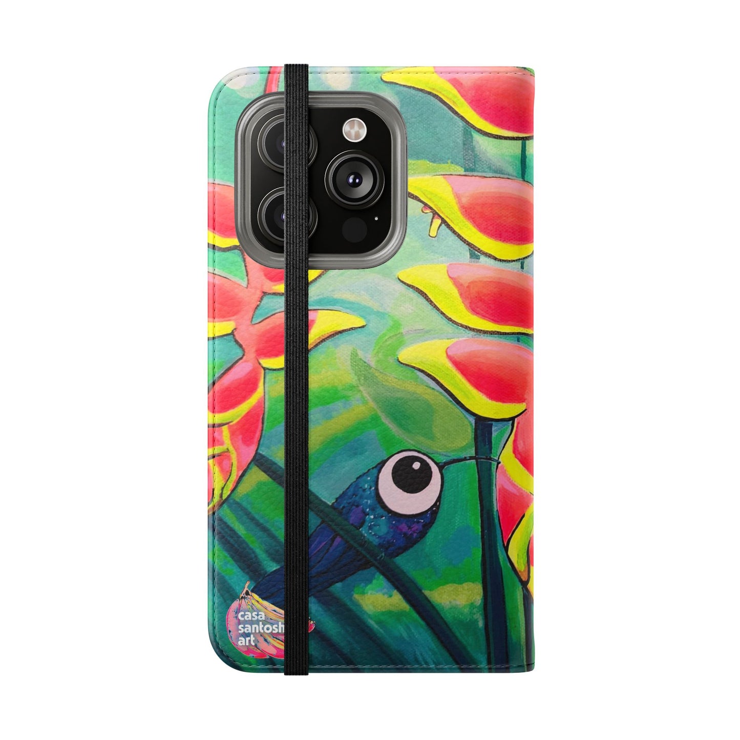Cyclops Hummingbirds Flip Phone Case – Wallet Cover with Card Slots