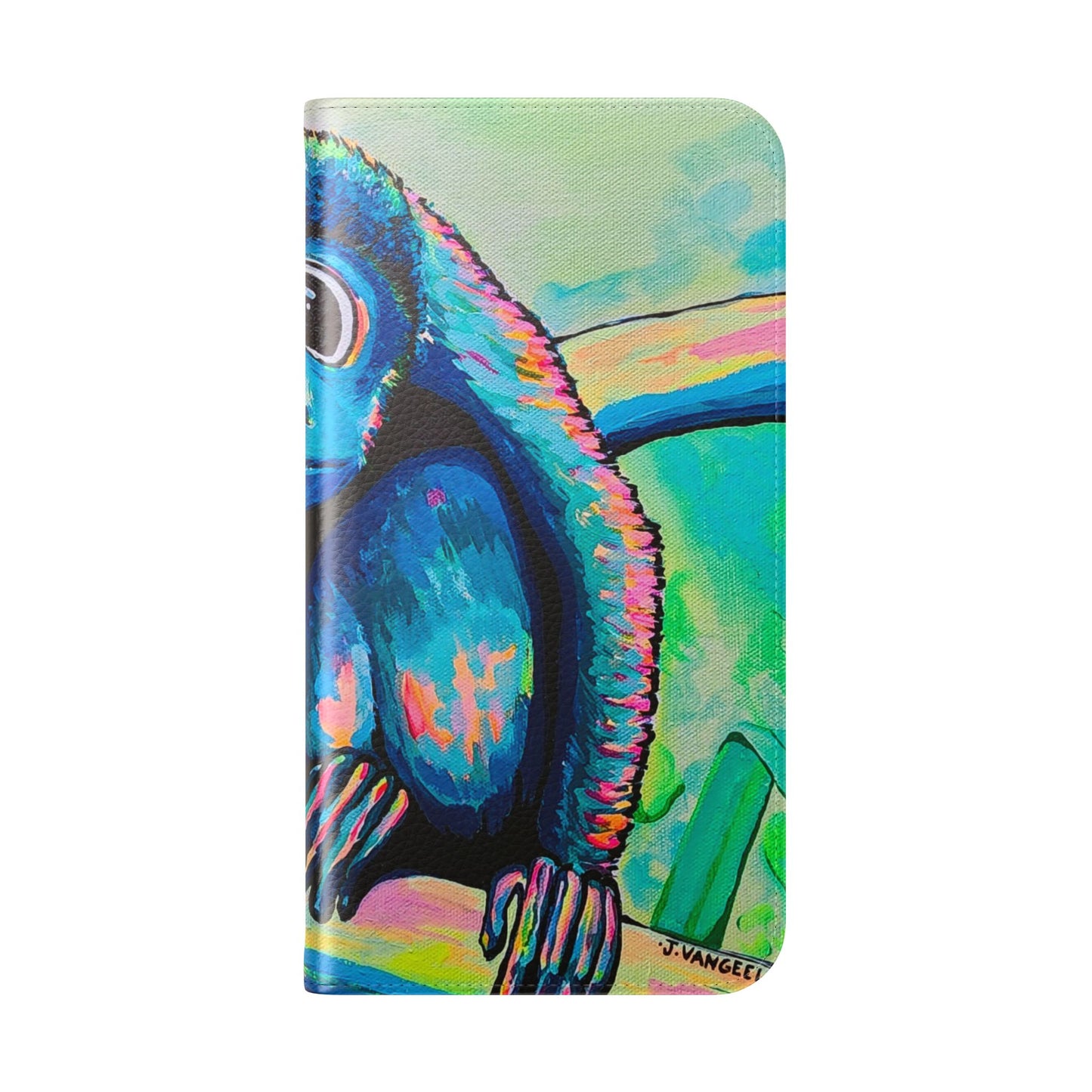 Cyclops Monkey Flip Phone Case – Wallet Cover with Card Slots