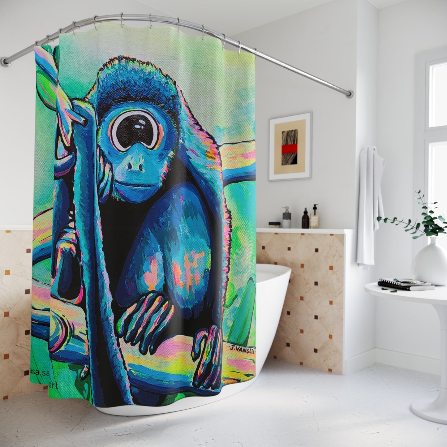 Cyclops Monkey Pop Art Shower Curtain