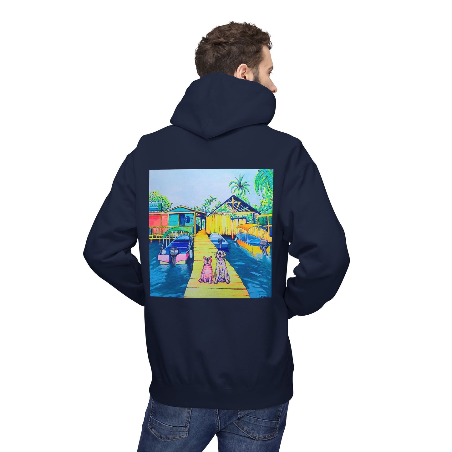 Unisex Cyclops Cat and Dog in Bocas Soft Hoodie