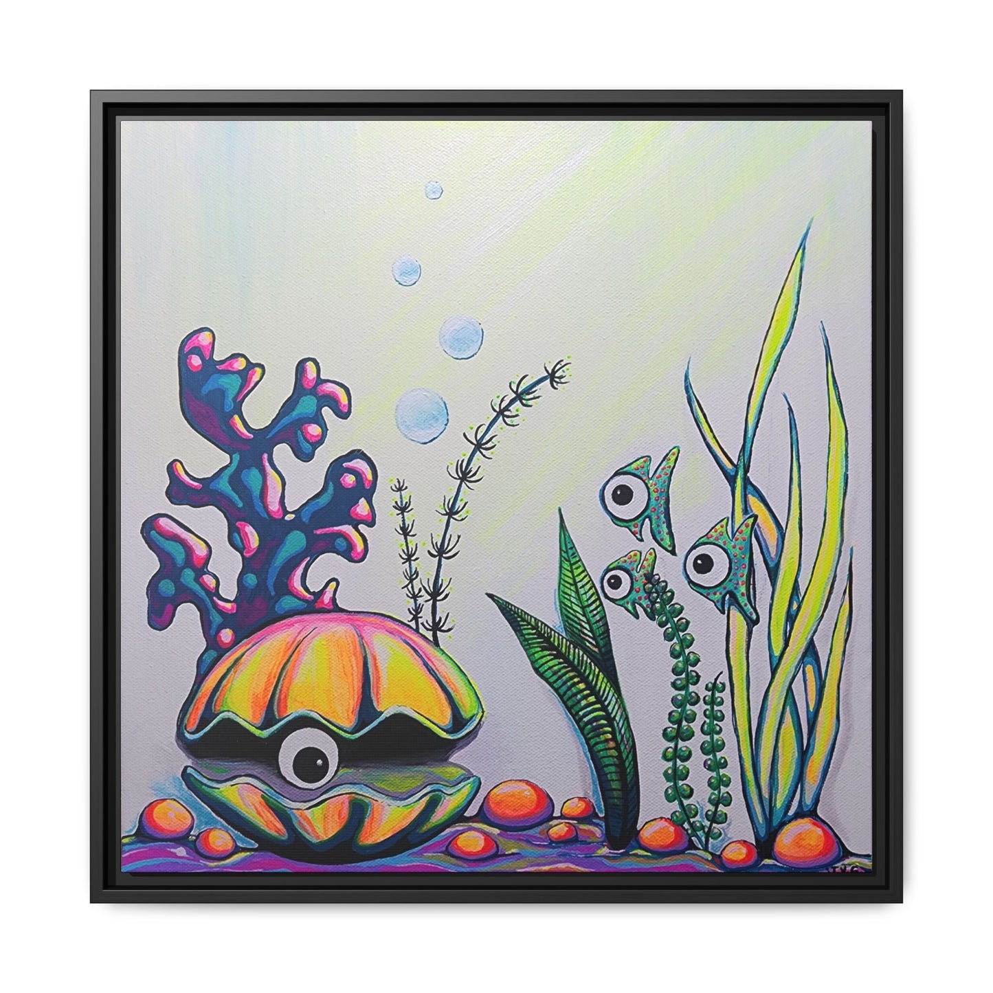 Framed Cyclops Clam Canvas Print