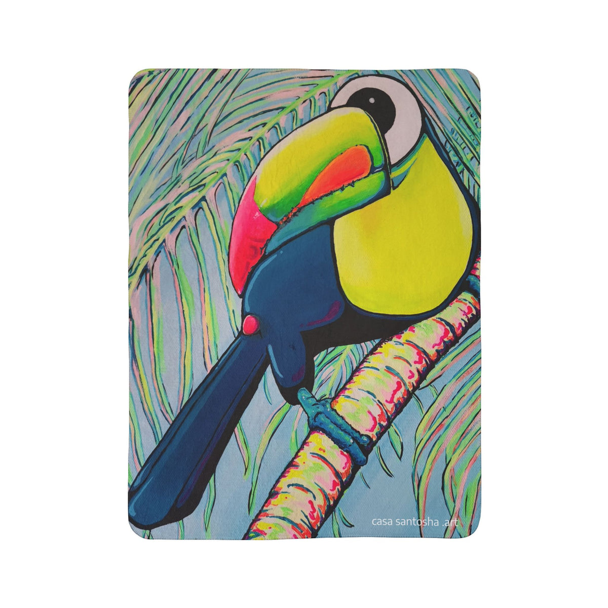 Cyclops Toucan Fleece Sherpa Blanket