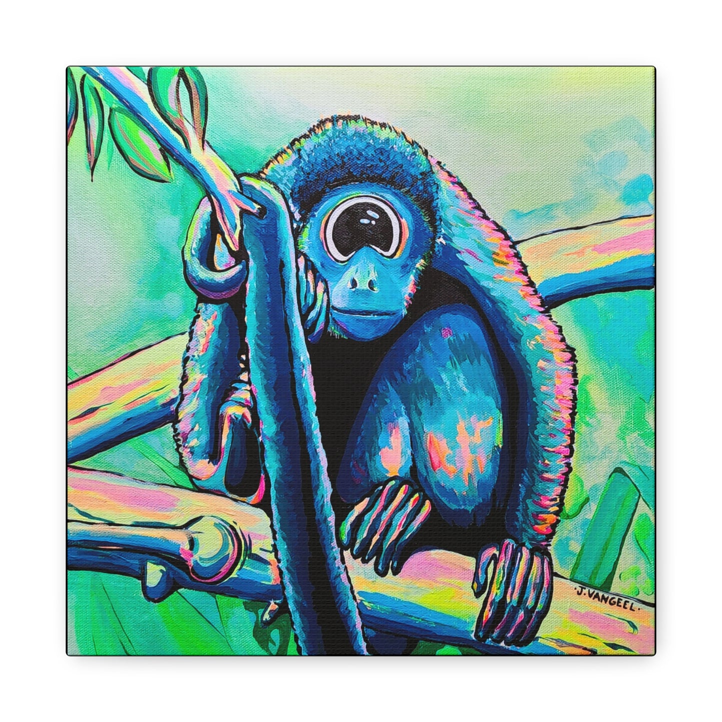 Cyclops Monkey Canvas Print, Original Artist Design, Home Decor, Wall Art