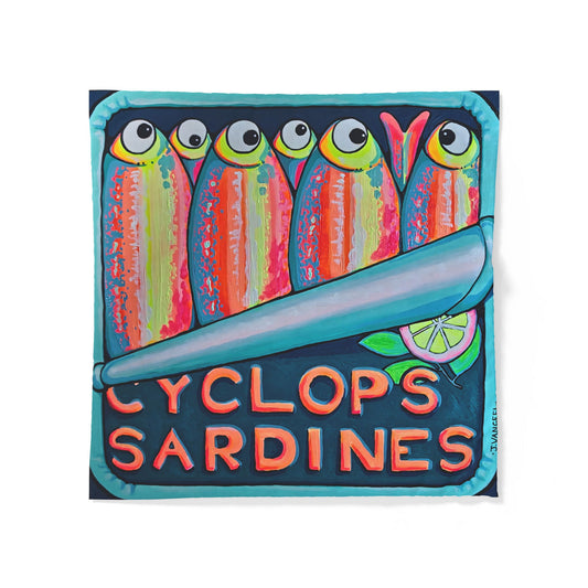 Neon Sardines Duvet Cover