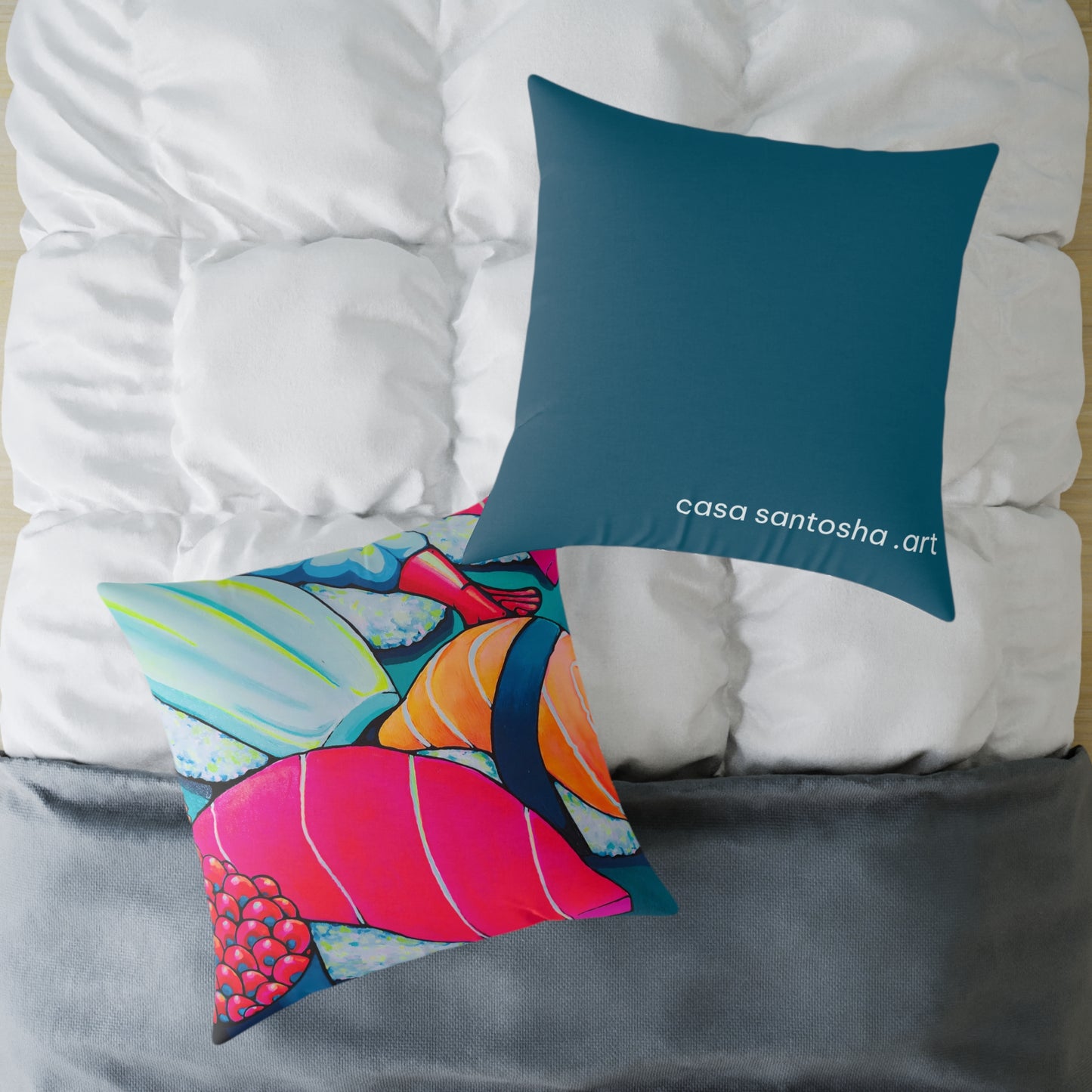 Toile décorative Neon Sushi Art Oreiller